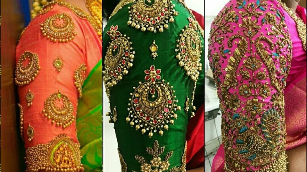 Aari work blouse designs